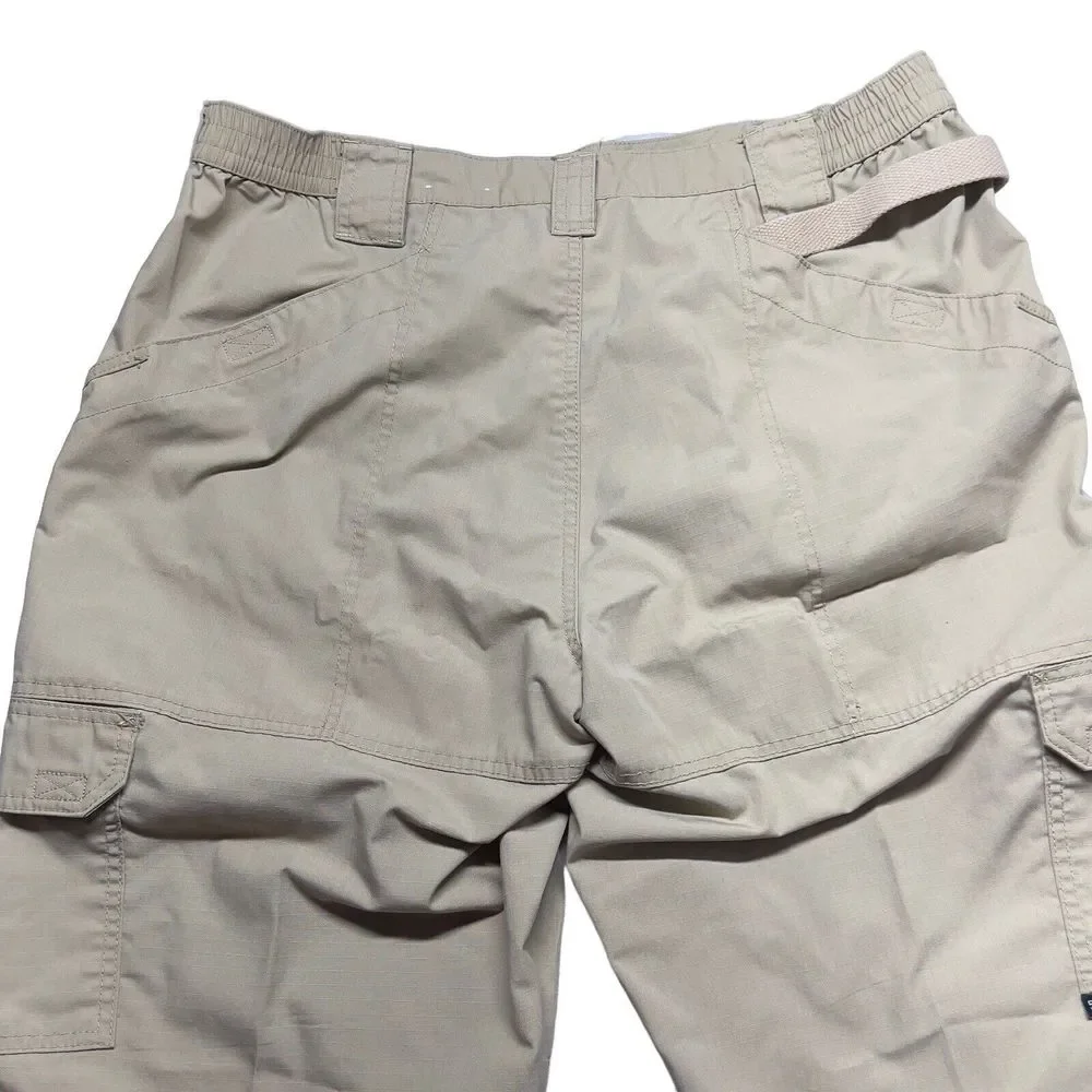 5.11 Tactical Series Pant Mens 40(38)x32 Khaki Tan‎ RipStop Cargo Elastic Waist